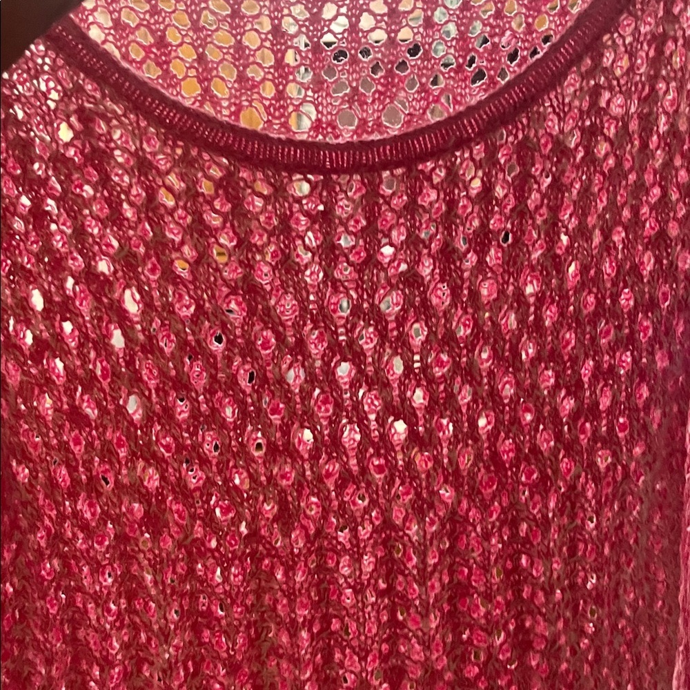 Hollister Pink Open-Knit Women's Sweater - Picture 4 of 4